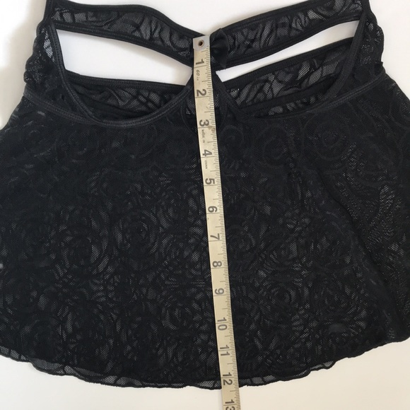 NWOT Sexy Black Lace Lingerie Top, Boobless Halter Top with Boob Cutouts - Picture 5 of 6
